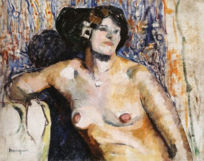 Naken sittande; Nu Assis av Henri Charles Manguin