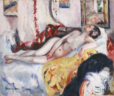 Naken sovande; Nu vilande av Henri Charles Manguin