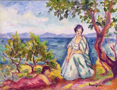 Två figurer vid vattnet av Henri Charles Manguin