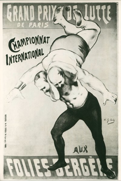 Henri G. Ibels: Grand Prix de Lutte de Paris ... (litografi) av Henri-Gabriel Ibels