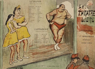Program för Théâtre Libre-produktionen av Le Grappin och L