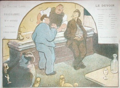 Program för säsongen 1892-3 på Theatre Libre, Paris för pjäsen 