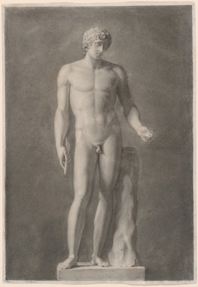 Apollo eller Adonis, ca 1818 (kol på papper) av Henri-Guillaume Chatillon