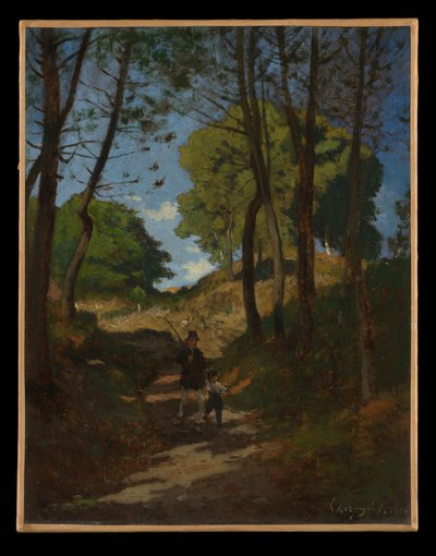 Granar i Les Trembleaux, nära Marlotte (Granar i Les Trembleaux vid Marlotte) av Henri-Joseph Harpignies