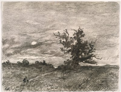 Månbelyst landskap av Henri-Joseph Harpignies