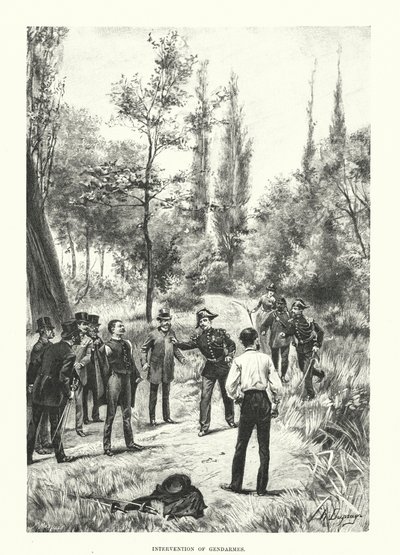 Gendarmernas ingripande (gravyr) av Henri-Louis Dupray