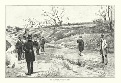 Duellen mellan Gambetta och Fourtou (gravyr) av Henri-Louis Dupray