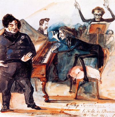 Karikatur von Franz Liszt von Henri (1814-82) Lehmann
