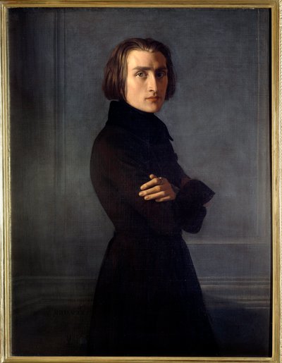 Porträtt av Franz Liszt av Henri (1814-82) Lehmann