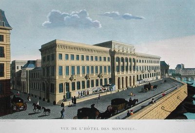The Hotel des Monnaies, ca 1815-20 (färggravyr) av Henri (after) Courvoisier Voisin