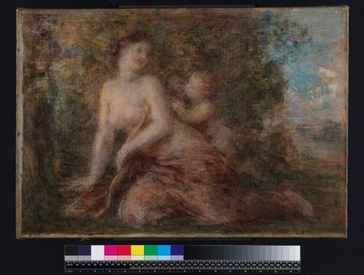 Venus och Amor, före 1904 (olja på duk) av Henri (attr. to) Fantin-Latour