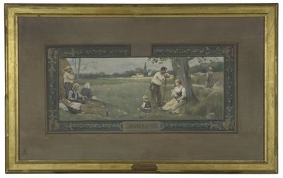 Skiss för vigselrummet i 14:e distriktets rådhus: Moderskap, år 1889 (olja på duk) av Henri Adrien Tanoux