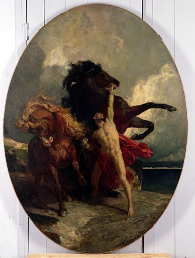 Automedon med Akilles hästar av Henri Alexandre Georges Regnault