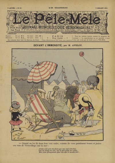Innan ofantligheten. Illustration för Le Pele-Mele, 1901 av Henri Avelot