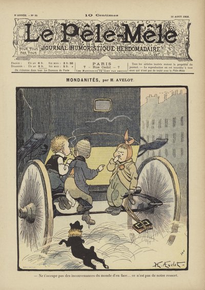 Mondaniter. Illustration för Le Pele-Mele, 1902 av Henri Avelot