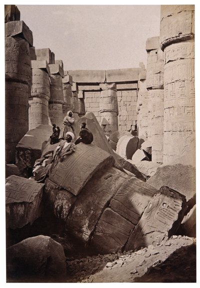 Ruinerna av Karnak, ca 1900 (foto) av Henri Béchard