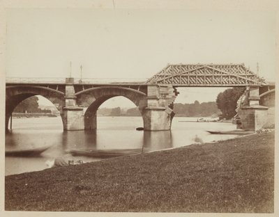 Le Pont de Saint Cloud Efter det fransk-preussiska kriget av Henri Bevan