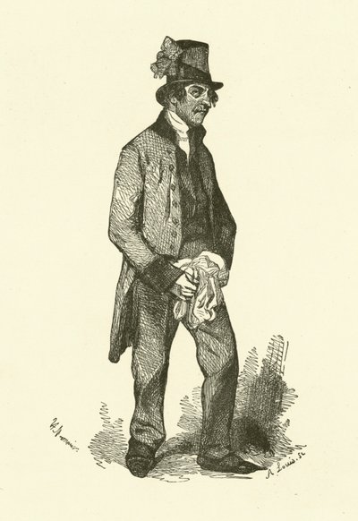 The Mute (gravyr) av Henri Bonaventure (after) Monnier