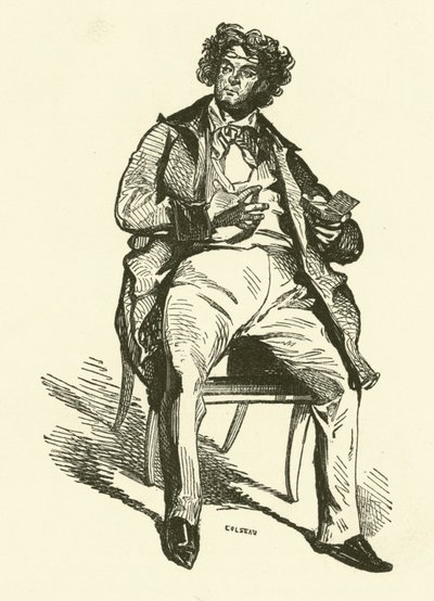 Theatrical Agent (gravyr) av Henri Bonaventure (after) Monnier