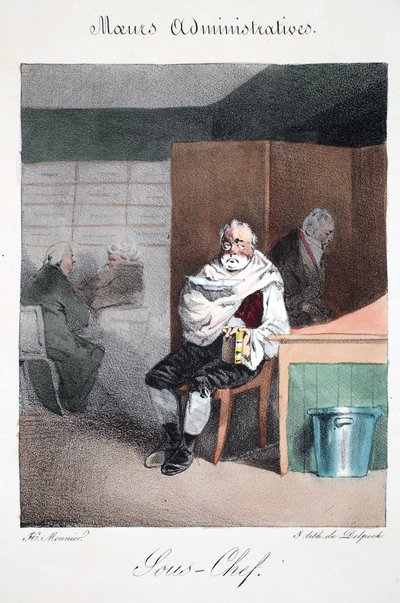 Sous-chef, illustration från "Moeurs Administratives, Dessinées D