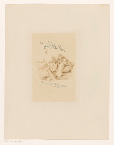 Ex libris av Leon Maillard Ex libris Leon Maillard (titel på objekt) av Henri Boutet