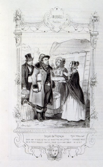 Illustration som visar "regn" av Henri Boutet 1895 (gravyr) av Henri Boutet