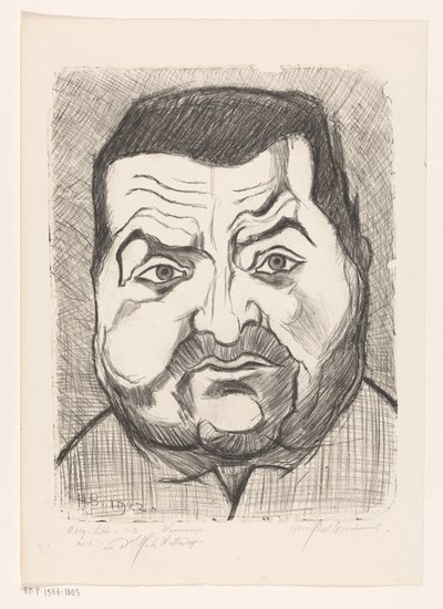 Porträtt av en okänd man Madmen (original serietitel på objekt) av Henri Braakensiek (signed by artist)