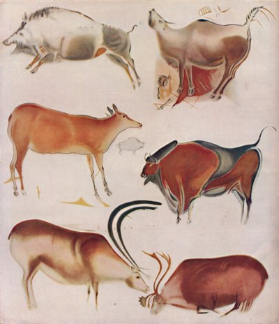 "Mästerverk av jägarekonstnärer vid civilisationens gryning", c1935 av Henri Breuil
