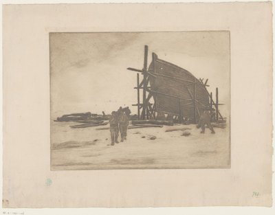 Båt under konstruktion av Henri Charles Guérard