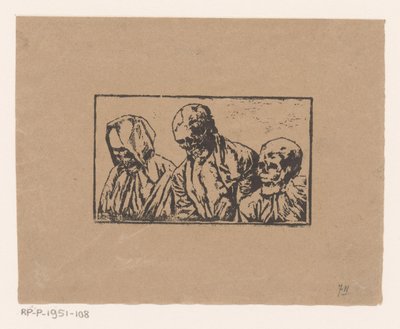 Tre döda av Henri Charles Guérard