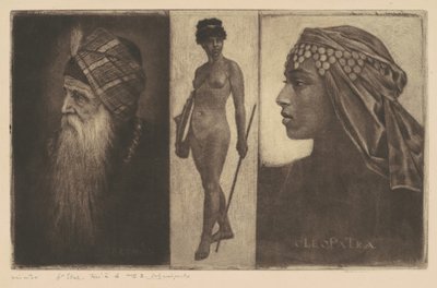Salomon och Cleopatra av Henri Charles Guérard