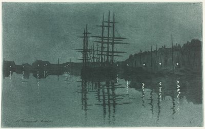 Bassängen vid Dieppe av Henri Charles Guérard