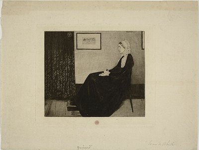 Whistlers mor, efter Whistler av Henri Charles Guérard