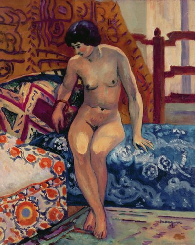 Naken på en ottoman av Henri Charles Manguin