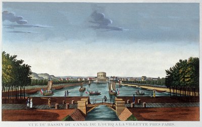 La Villette Basin, Paris av Henri Courvoisier-Voisin