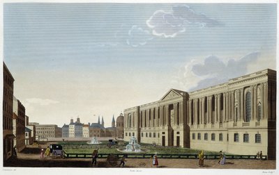 Colonnade of Louvren, cirka 1820 - i "" Views of Paris"" av Courvoisier av Henri Courvoisier-Voisin