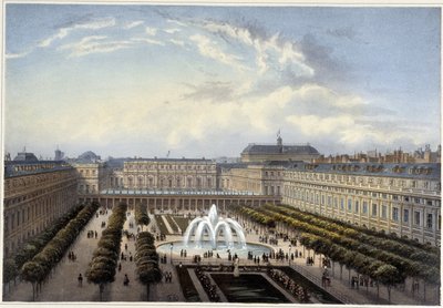 Jardin du Palais-Royal, cirka 1820 i ""Views of Paris"" av Courvoisier 1827 av Henri Courvoisier-Voisin