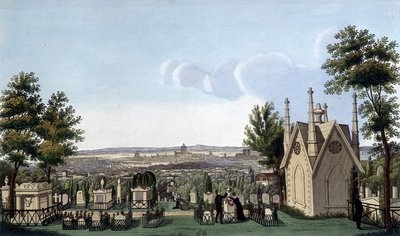 Kyrkogården i Père de Lachaise - av Courvoisier av Henri Courvoisier-Voisin