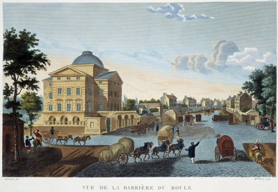 Roule Barrier, ca. 1820 - i ""Views of Paris"" av Courvoisier av Henri Courvoisier-Voisin