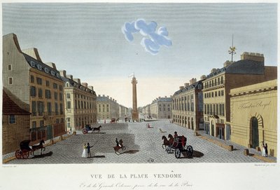 Place Vendôme, utsikt över Rue de la Paix - Paris av Courvoisier av Henri Courvoisier-Voisin