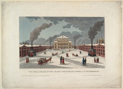Saint Petersburg Imperial Bolshoi Kamenny Theatre, ca. 1811 av Henri Courvoisier-Voisin