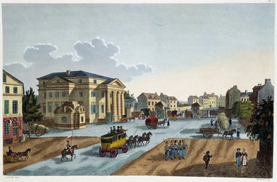Vy över Barrière St Denis - i "" View of Paris, circa 1810: the Barriers of Paris"" av Courvoisier av Henri Courvoisier-Voisin