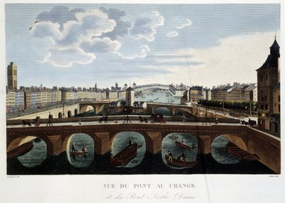 Utsikt över Pont au Change - i ""Views of Paris"" av Courvoisier av Henri Courvoisier-Voisin