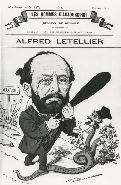 Karikatyr av Alfred Letellier från "Les Hommes d