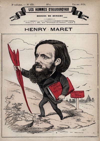 Tecknad serie av Henri (Henry) Maret (1837-1917) engelsk journalist och politiker - från 