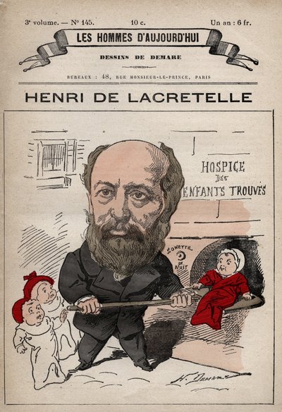 Tecknad serie av Henri de Lacretelle (1815-1899) fransk politiker, författare - från 