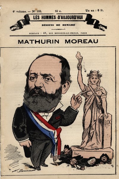 Tecknad serie av Mathurin Moreau (1822-1912) från "Les Hommes d