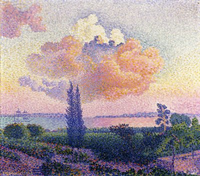 Rosa moln, ca 1896 av Henri Edmond Cross