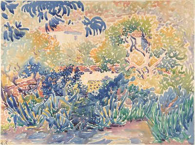 Konstnärens trädgård i Saint-Clair, 1904-5. av Henri Edmond Cross
