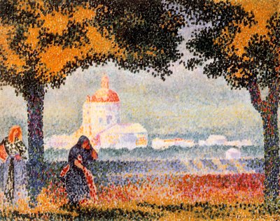 Kyrkan Santa Maria degli Angeli i Assisi, 1909 av Henri Edmond Cross